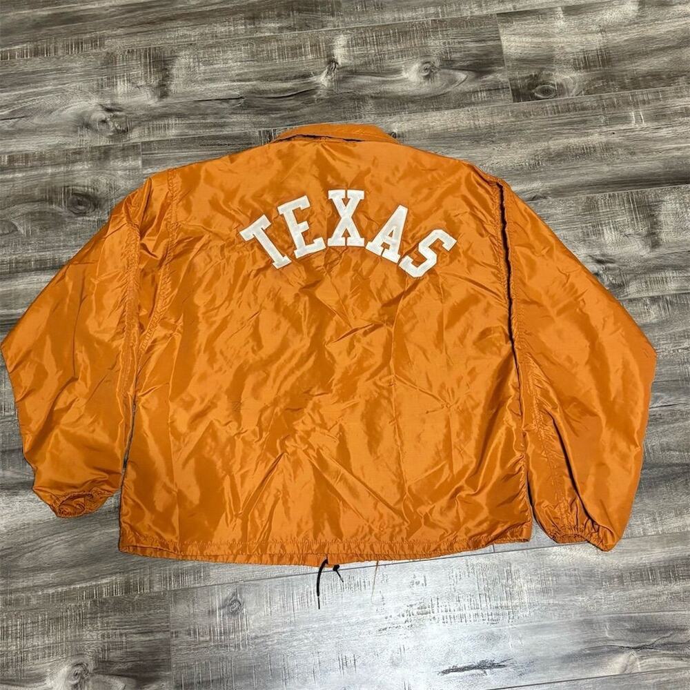 Vintage University of Texas Longhorns‎ Men's Orange Windbreaker Jacket L